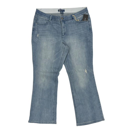 Jeans Straight By Democracy In Blue Denim, Size:22