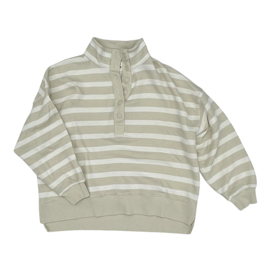 Sweatshirt Collar By American Eagle In Cream & Tan, Size:M