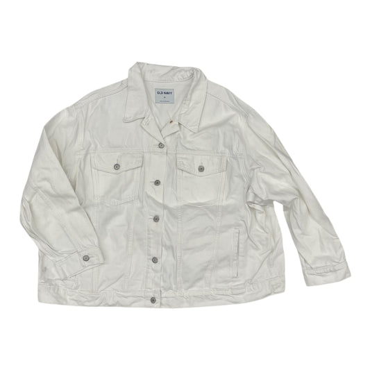 Jacket Denim By Old Navy In White Denim, Size:3X