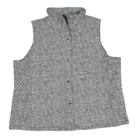 Vest Puffer & Quilted By Cj Banks In Black & White, Size:3X