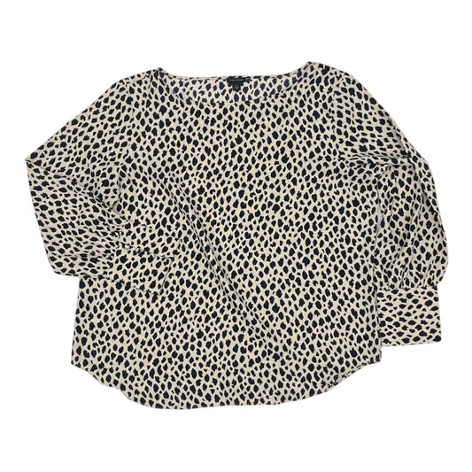 Blouse Ls By Ann Taylor In Cream, Size:Xl