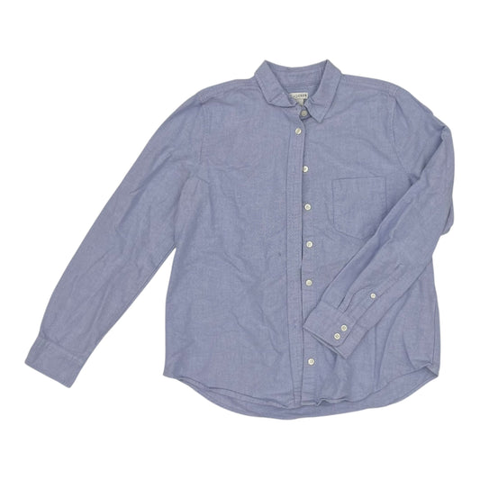 Blouse Ls By J. Crew In Blue Denim, Size:M
