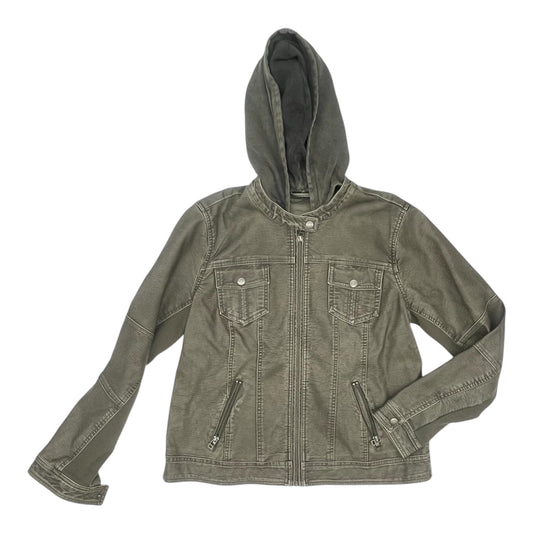 Jacket Moto By Maurices In Green, Size:L