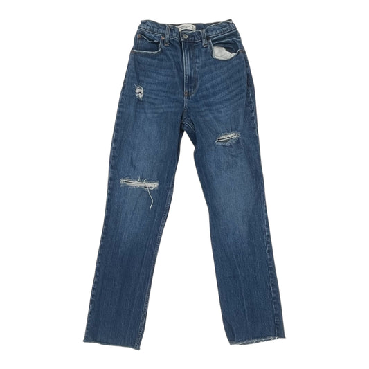 Jeans Straight By Abercrombie And Fitch In Blue Denim, Size:4L
