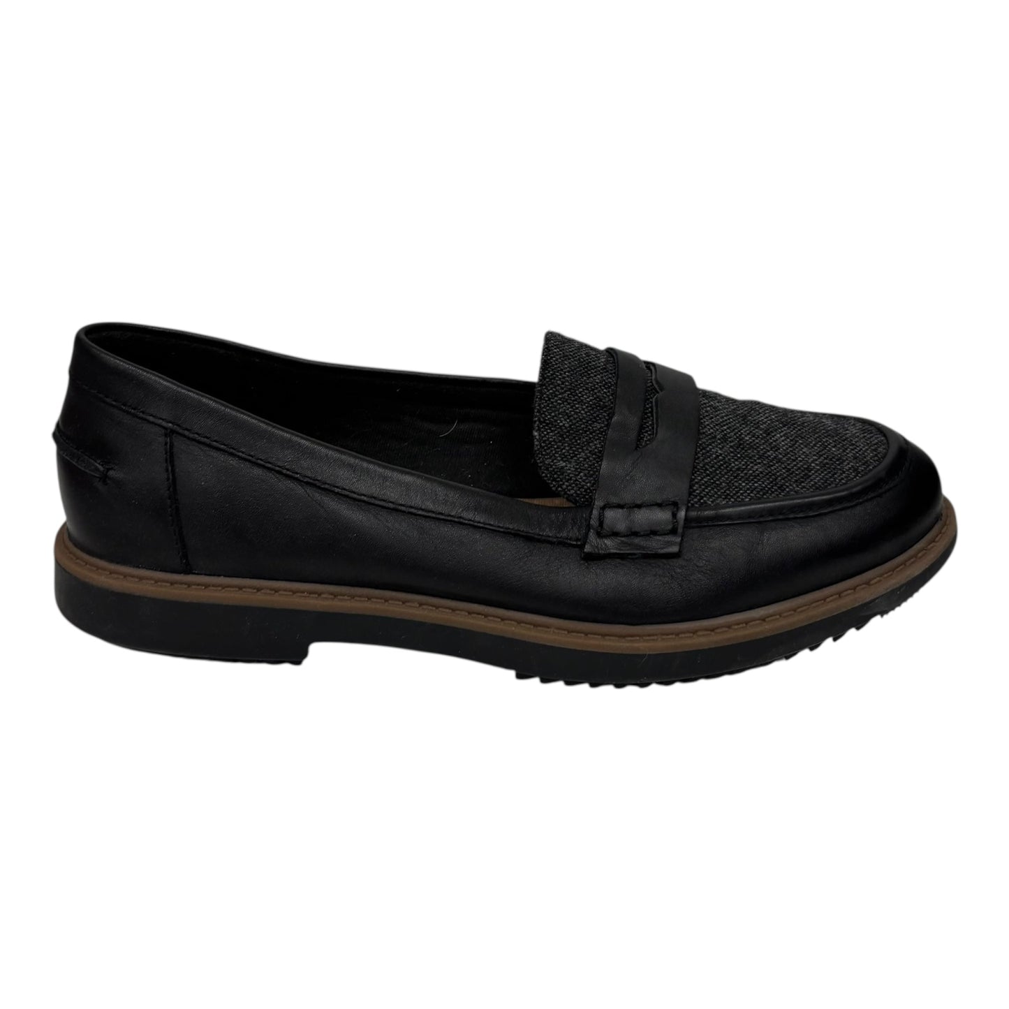Shoes Flats By Clarks In Black, Size:8