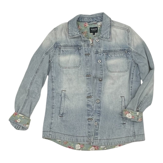 Jacket Denim By Curve Appeal In Blue Denim, Size:S