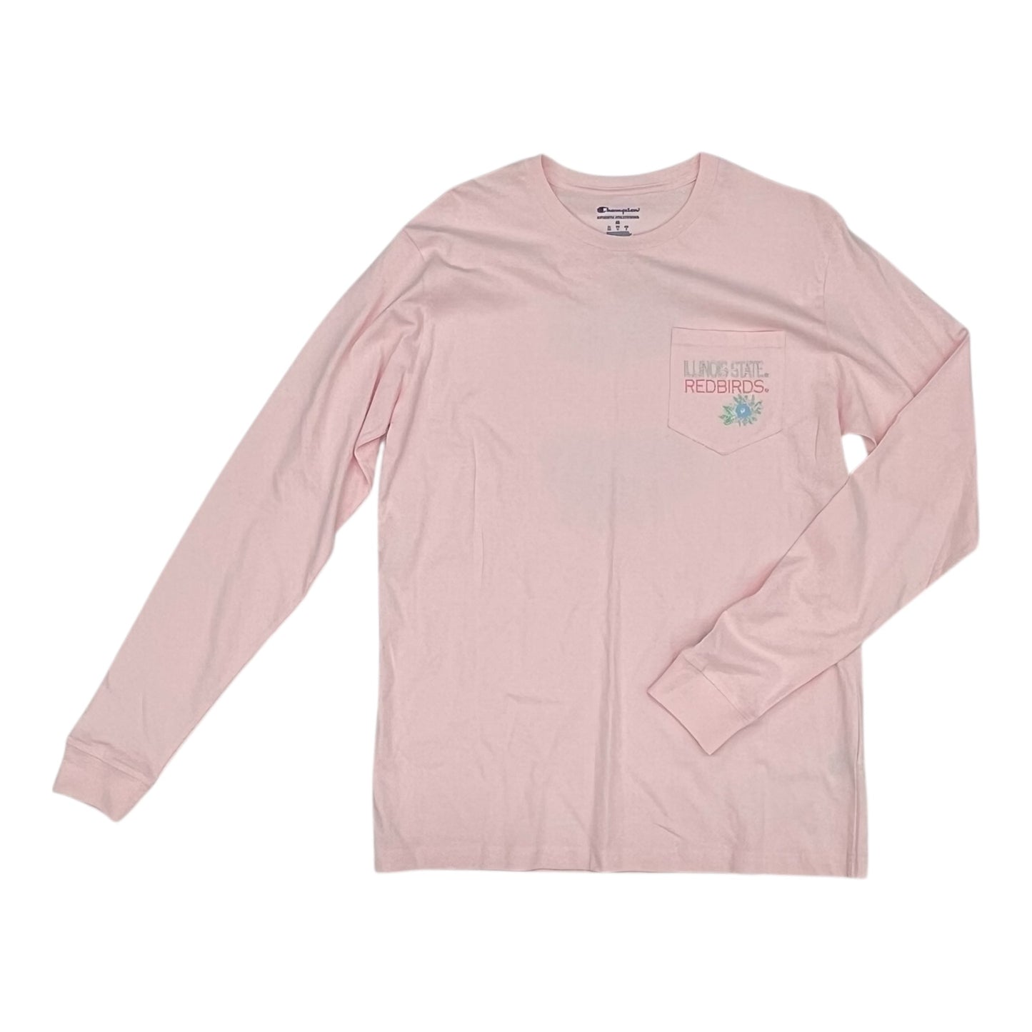 Athletic Top Ls Crewneck By Champion In Pink, Size:M