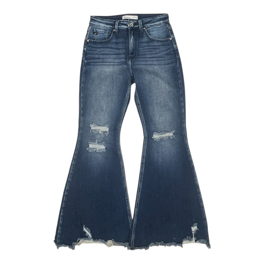 Jeans Flared By Kancan In Blue Denim, Size:4