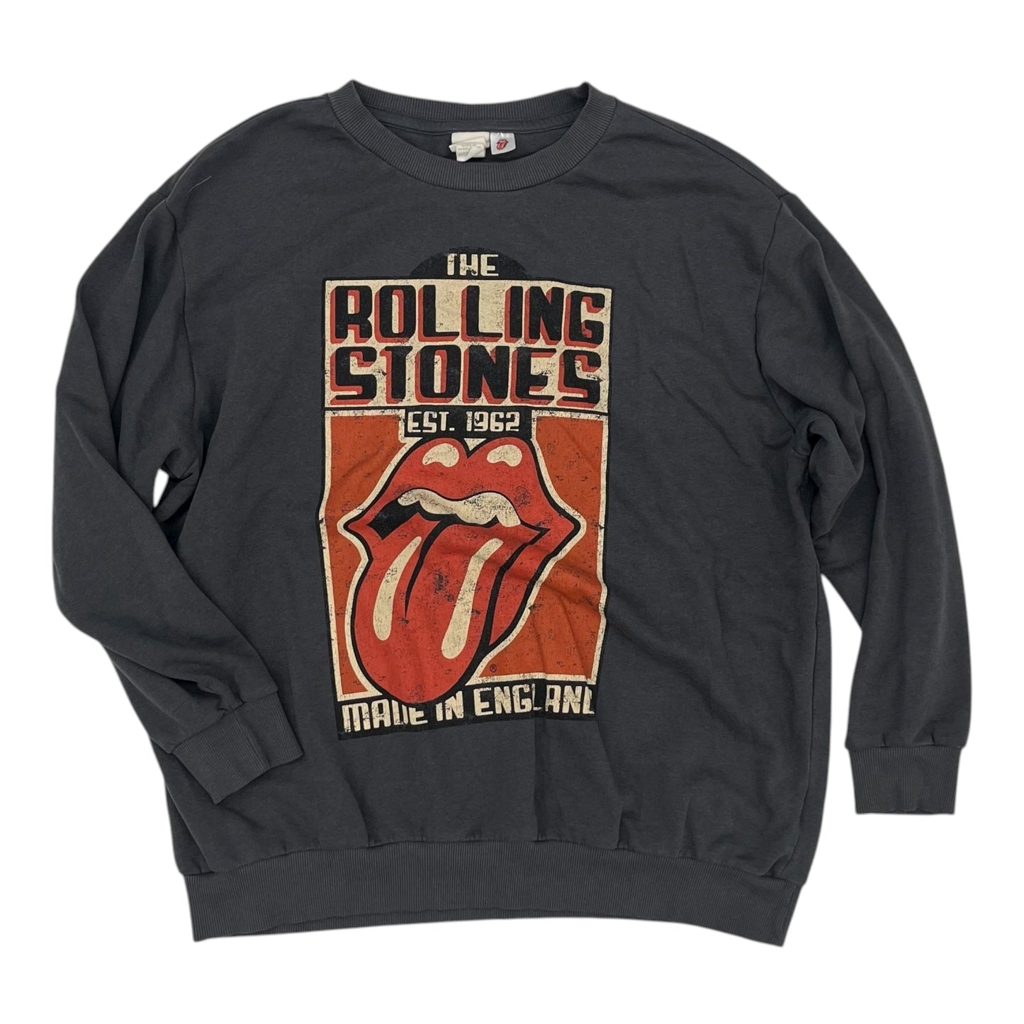 Sweatshirt Crewneck By H&M In Grey, Size:M