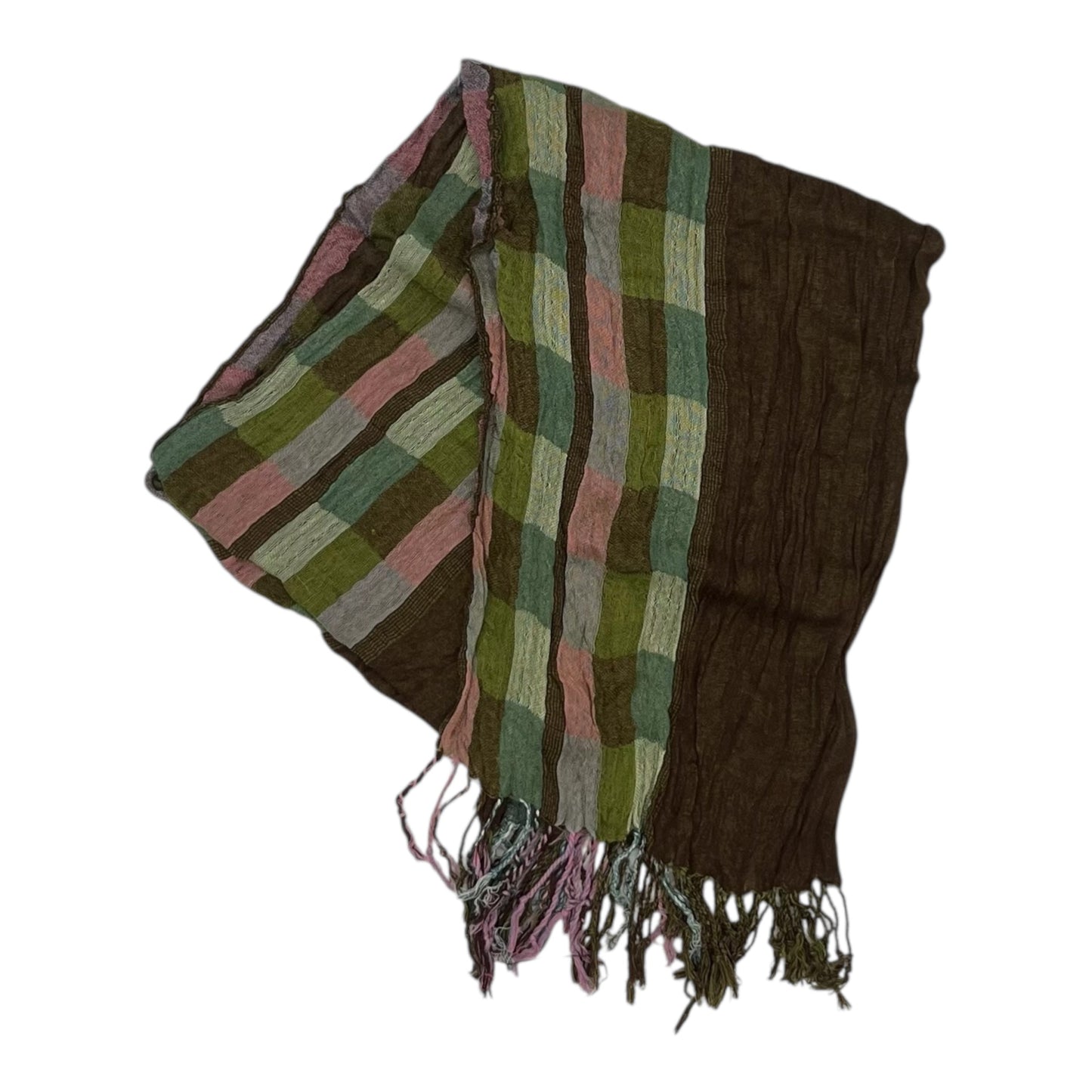 Scarf Long By Clothes Mentor In Brown & Green