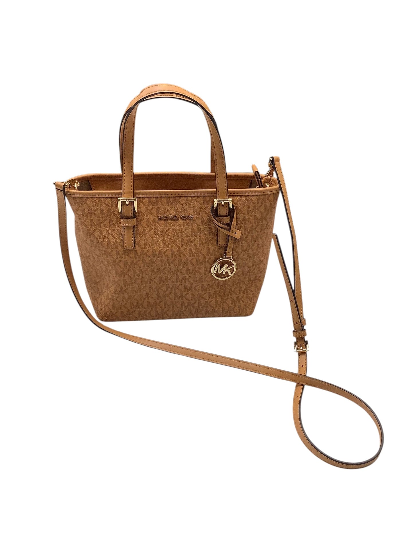 Handbag Designer By Michael Kors In Gold, Size:Small