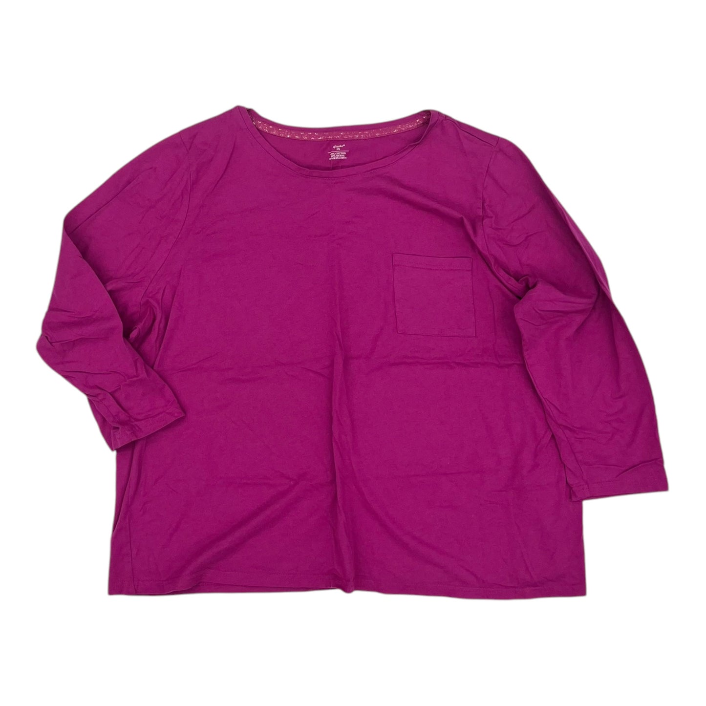 Top 3/4 Sleeve By Cj Banks In Pink, Size:3X