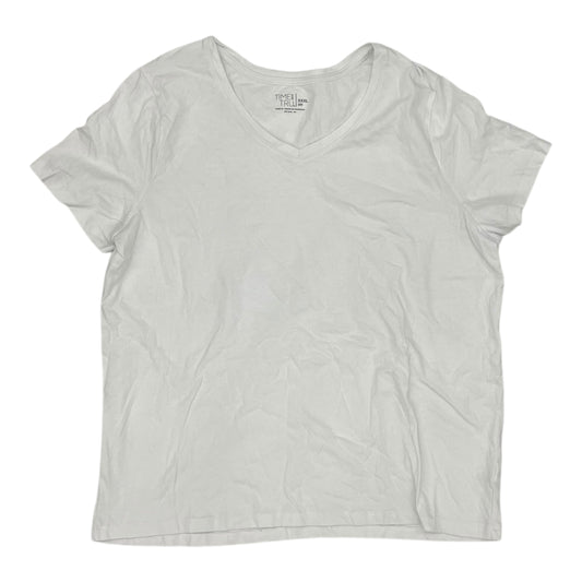 Top Ss Basic By Time And Tru In White, Size:3X