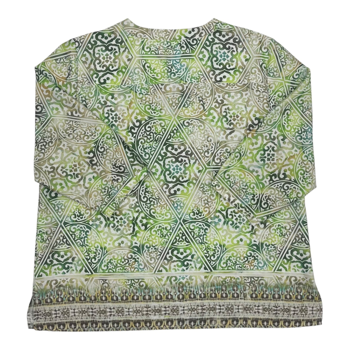 BLOUSE 3/4 SLEEVE by CHICOS In GREEN, Size: XL