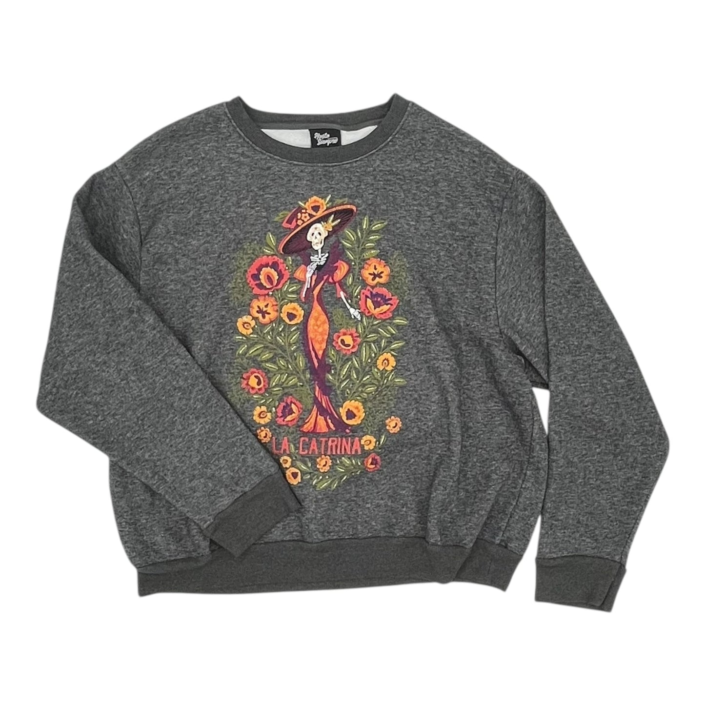 Sweatshirt Crewneck By Clothes Mentor In Grey, Size:Xxl