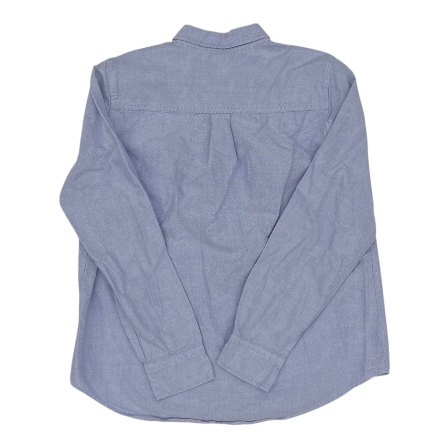 Blouse Ls By J. Crew In Blue Denim, Size:M