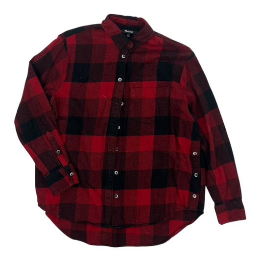 Blouse Ls By Madewell In Black & Red, Size:S