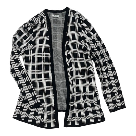 Sweater Cardigan By Croft And Barrow In Black & White, Size:Lp