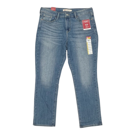 Jeans Straight By Levis In Blue Denim, Size:14P