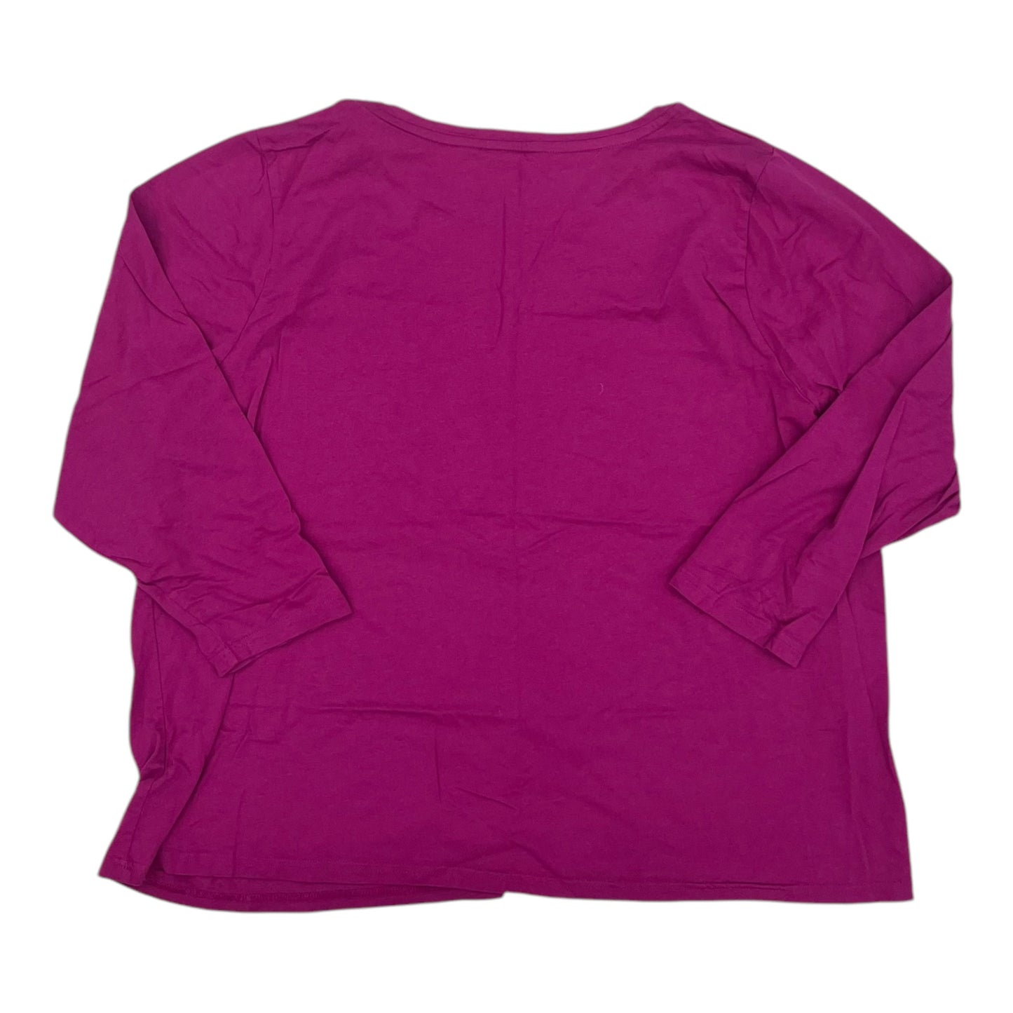 Top 3/4 Sleeve By Cj Banks In Pink, Size:3X