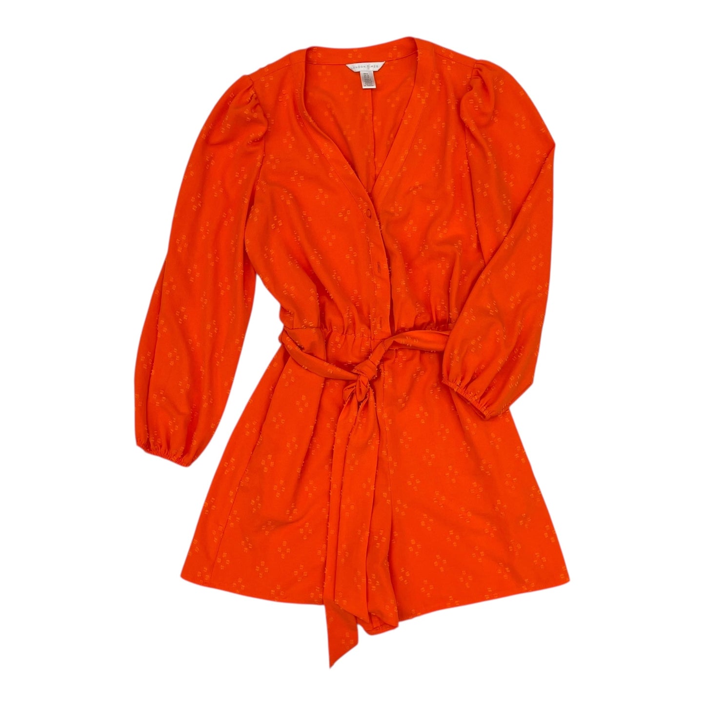 Romper By London Times In Orange, Size:6