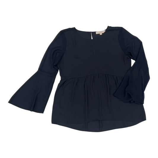 Blouse Ls By Loft In Blue, Size:M
