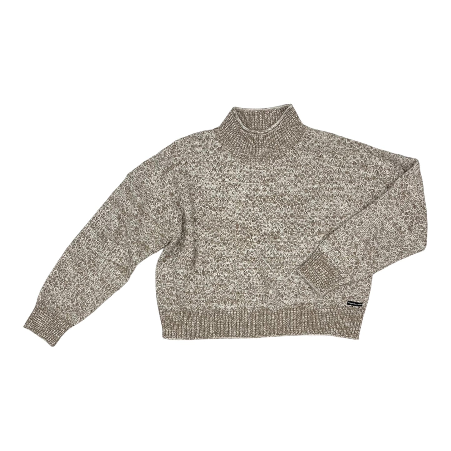 Sweater By Calvin Klein In Tan, Size:Xl
