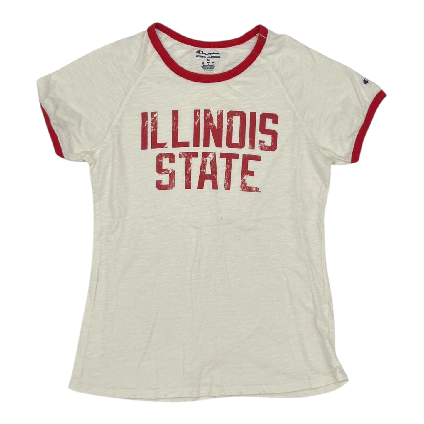 Athletic Top Ss By Champion In Cream & Red, Size:M