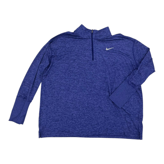 Athletic Top Ls Collar By Nike In Blue, Size:2X