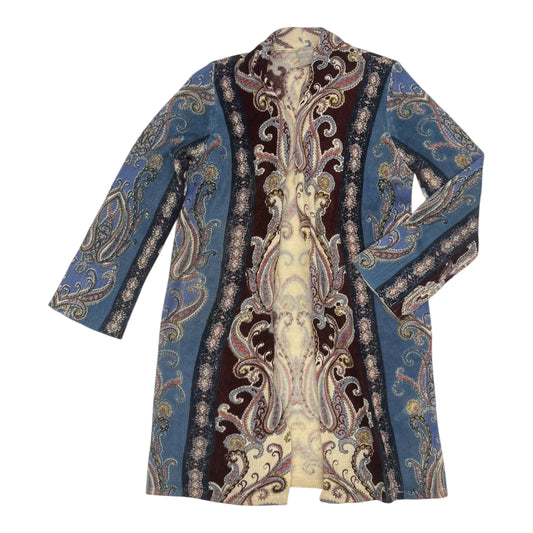 Sweater Cardigan By Chicos In Purple & Tan, Size:S