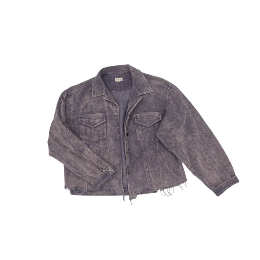 Jacket Shirt By Pol In Purple, Size:M