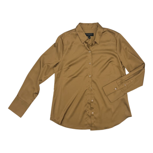 Blouse Ls By Banana Republic In Brown, Size:M