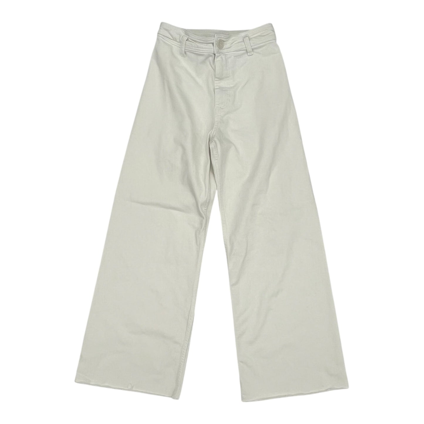 Jeans Wide Leg By Zara In White Denim, Size:6