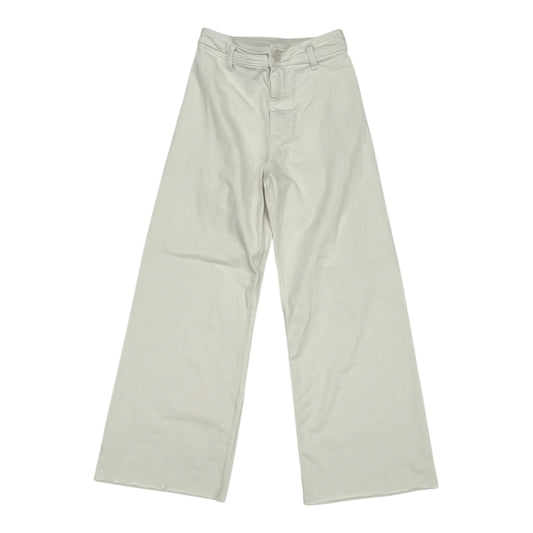 Jeans Wide Leg By Zara In White Denim, Size:6