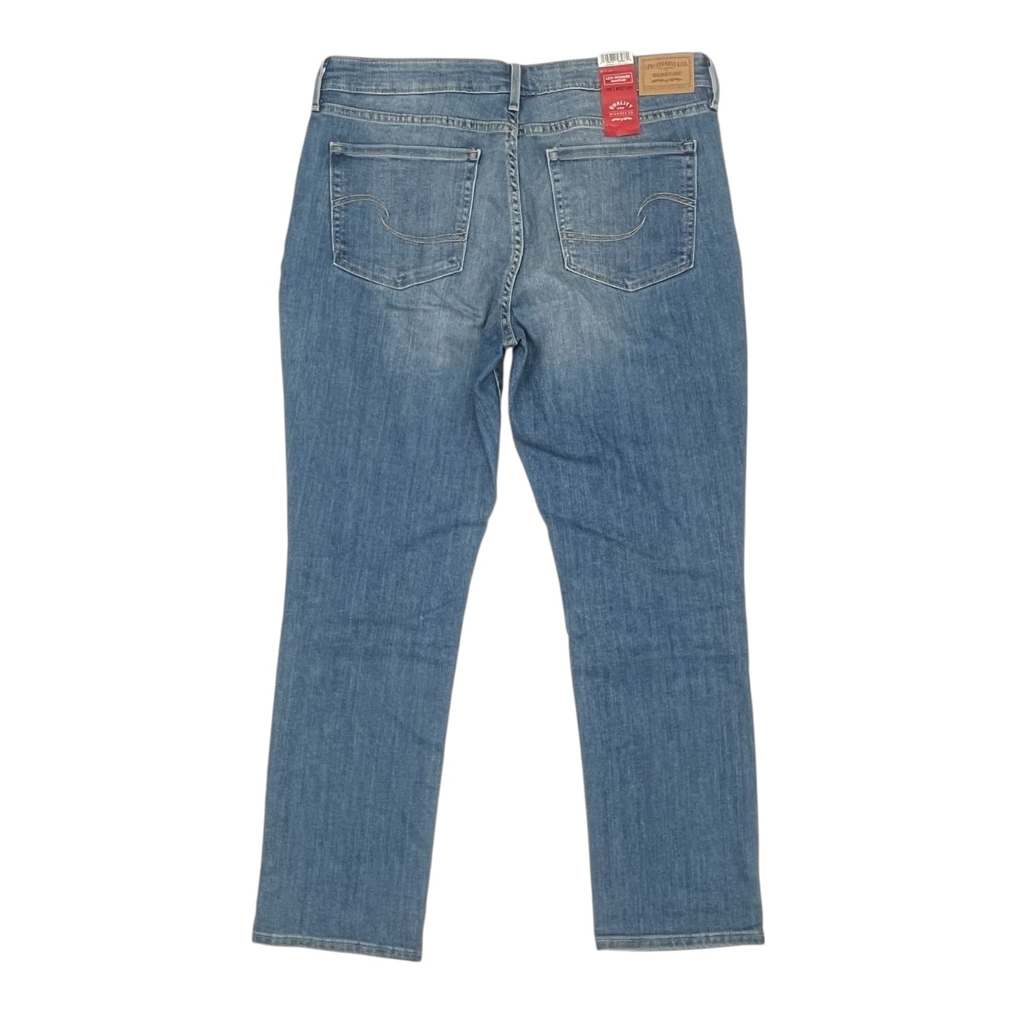Jeans Straight By Levis In Blue Denim, Size:14P