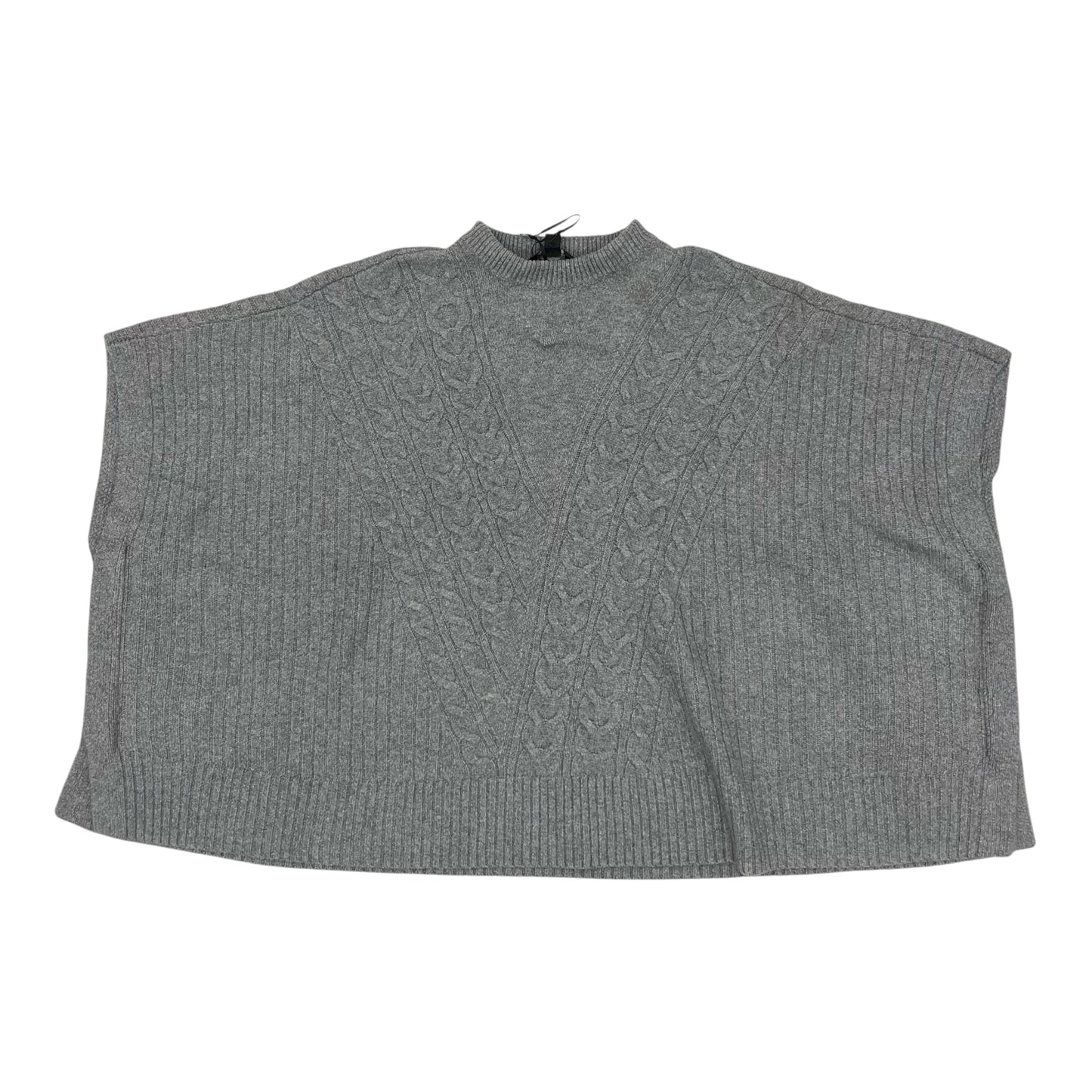 Poncho By Simply Vera In Grey, Size:Osfm