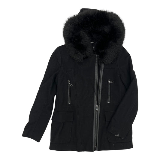 Coat Wool By Calvin Klein In Black, Size:Xs