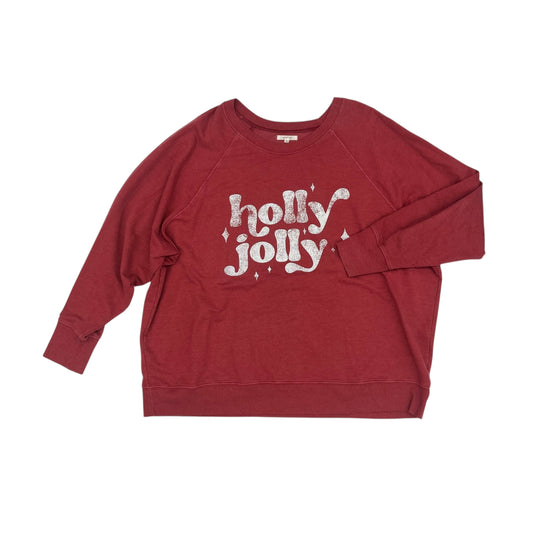 Sweatshirt Crewneck By Maurices In Red, Size:2X