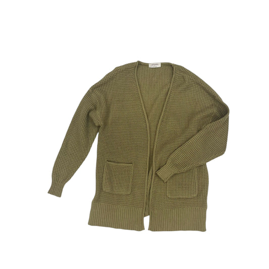 Sweater Cardigan By Zenana In Green, Size:L