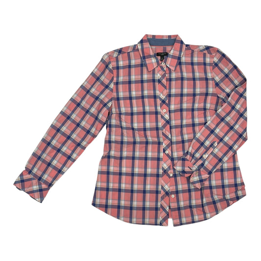 Blouse Ls By Talbots In Blue & Pink, Size:Sp