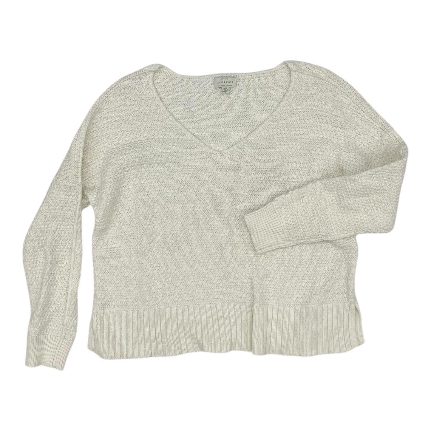 Sweater By Lucky Brand In Cream, Size:M