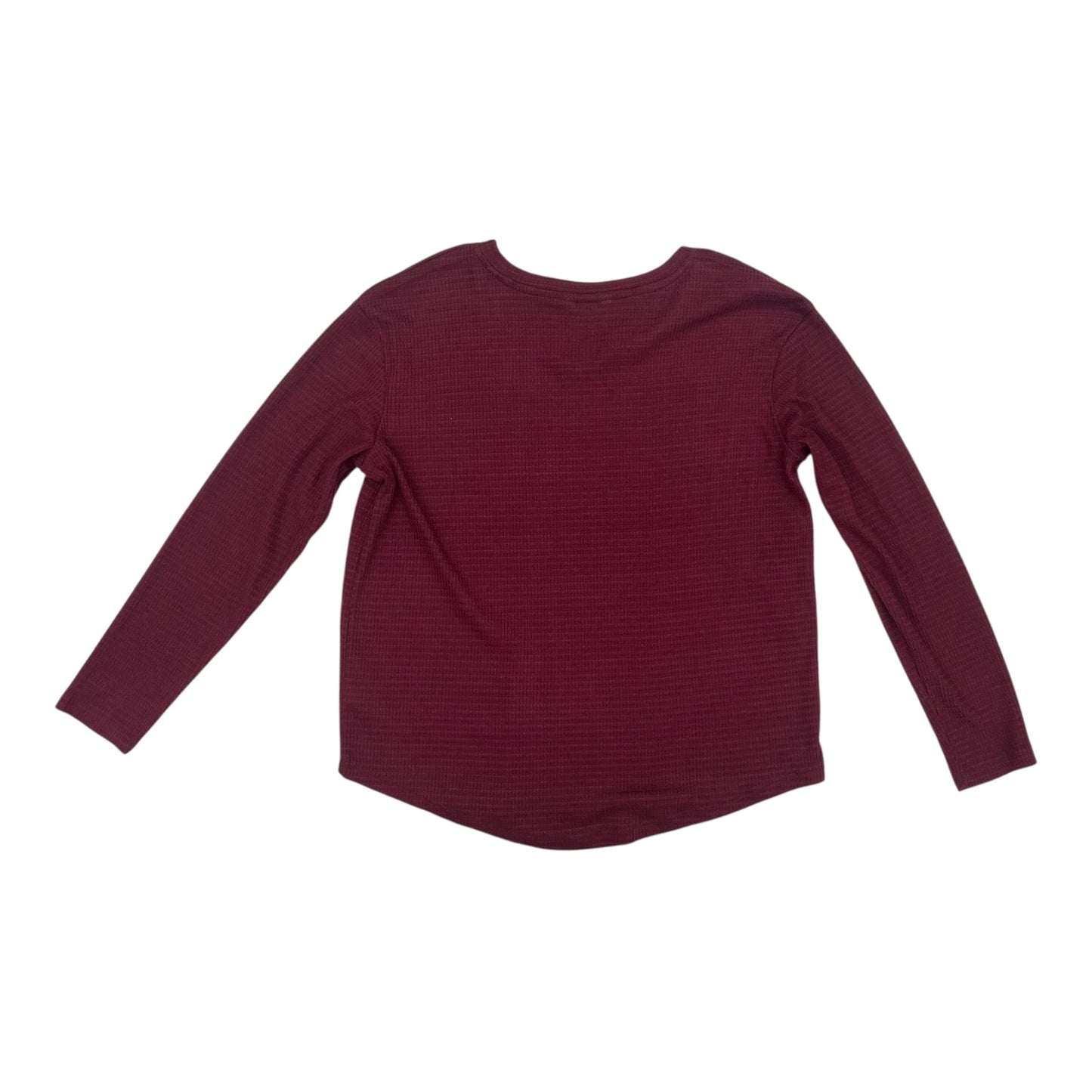 TOP LS by TIME AND TRU in MAROON, Size:M