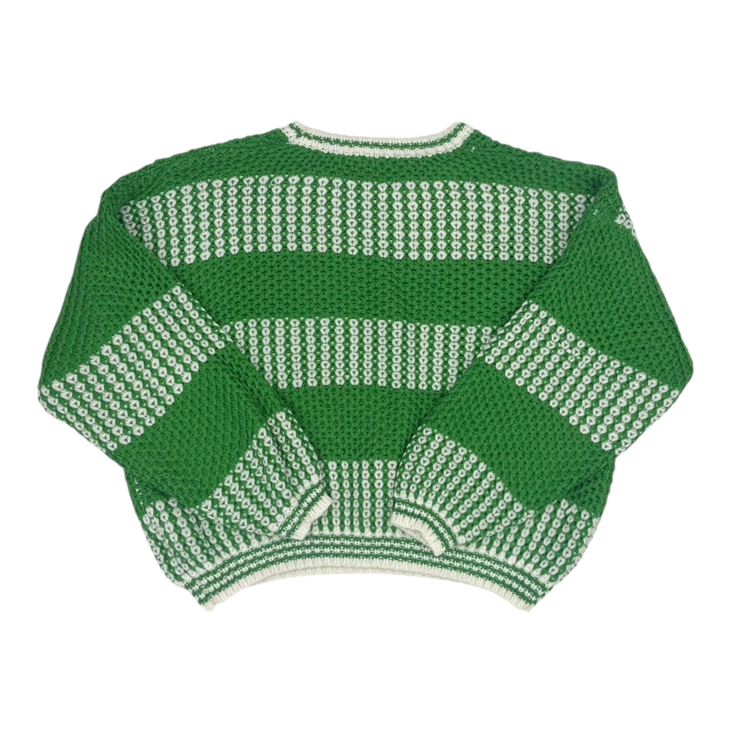Sweater By Shein In Green & White, Size:L