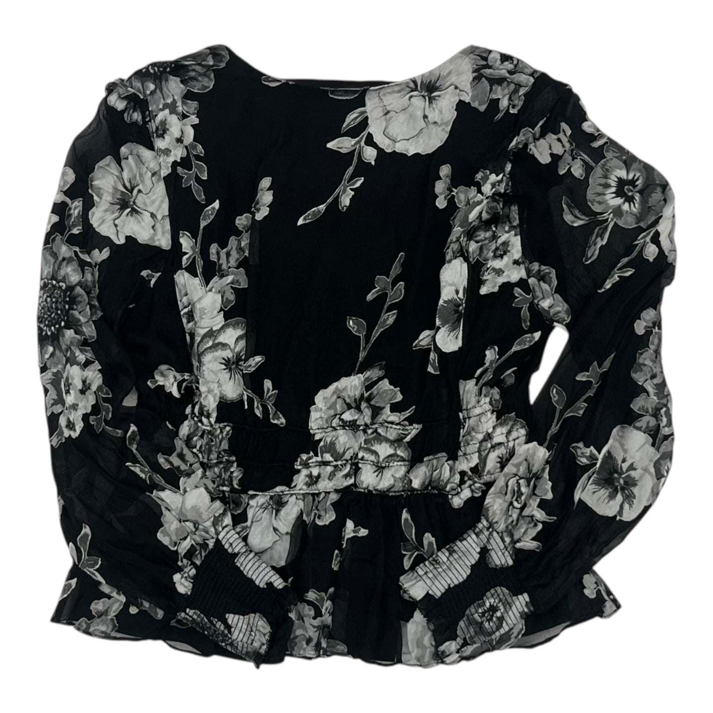 Blouse Ls By White House Black Market In Black, Size:Xs