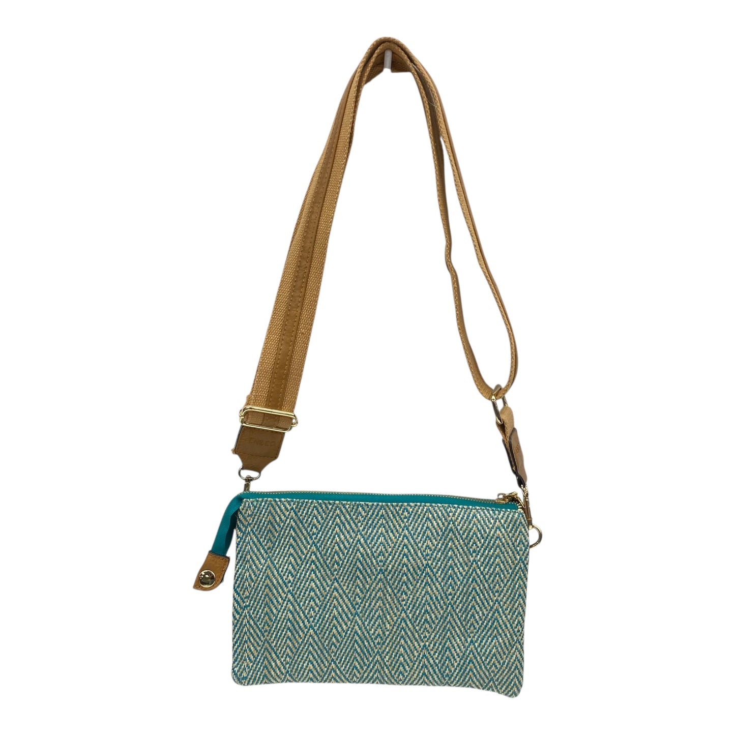 Crossbody By Jen & Co In Blue & Brown, Size:Medium