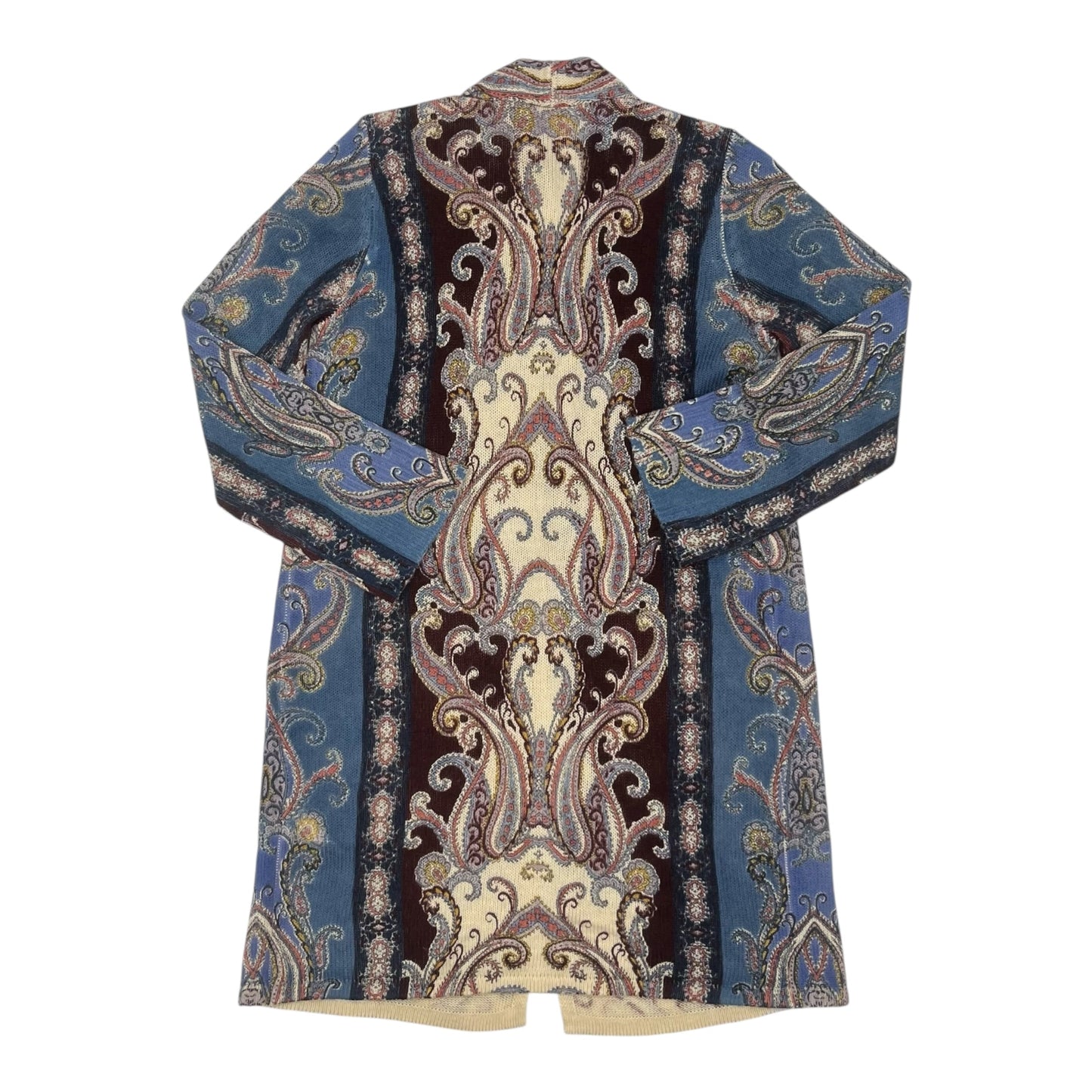 Sweater Cardigan By Chicos In Purple & Tan, Size:S