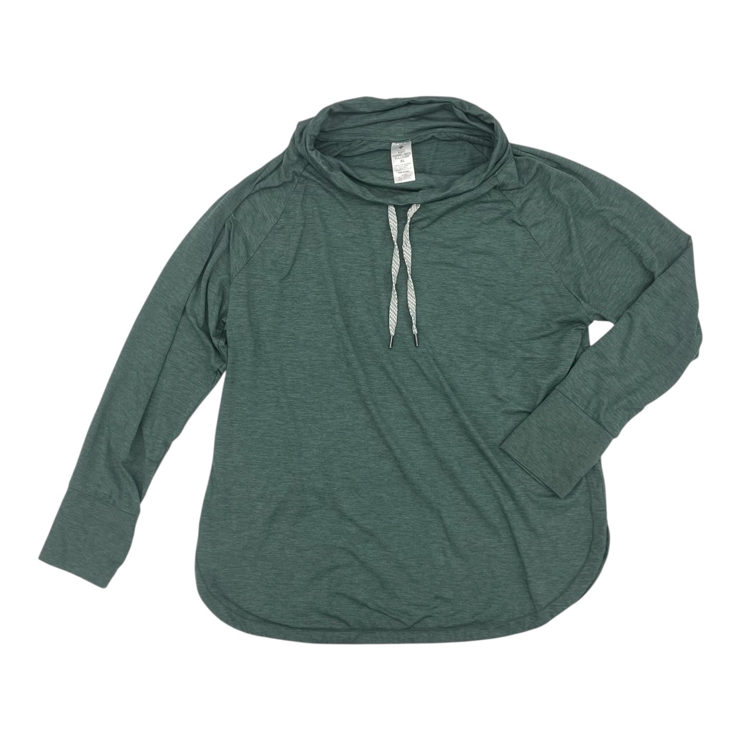 Athletic Top Ls Collar By Members Mark In Green, Size:Xl