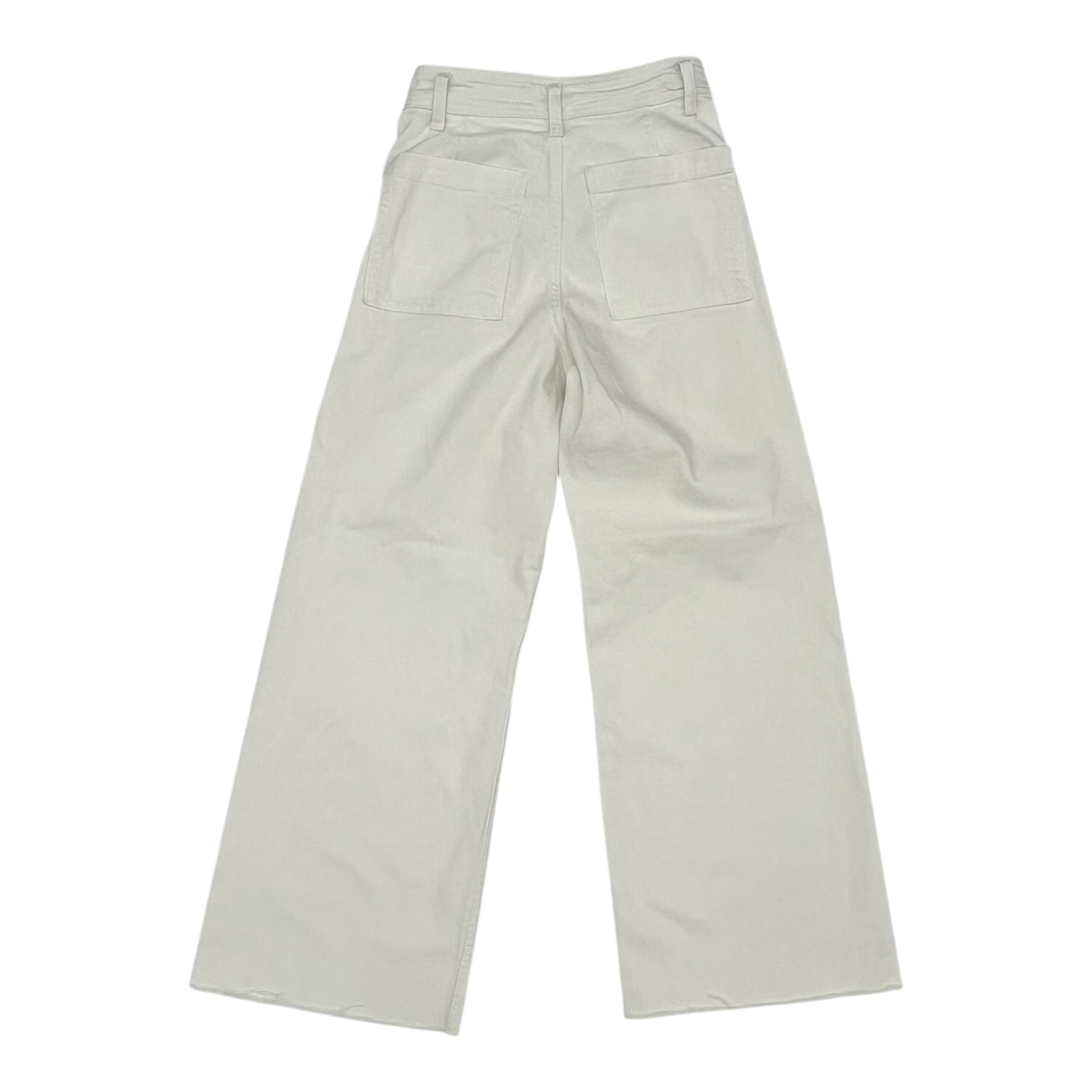 Jeans Wide Leg By Zara In White Denim, Size:6