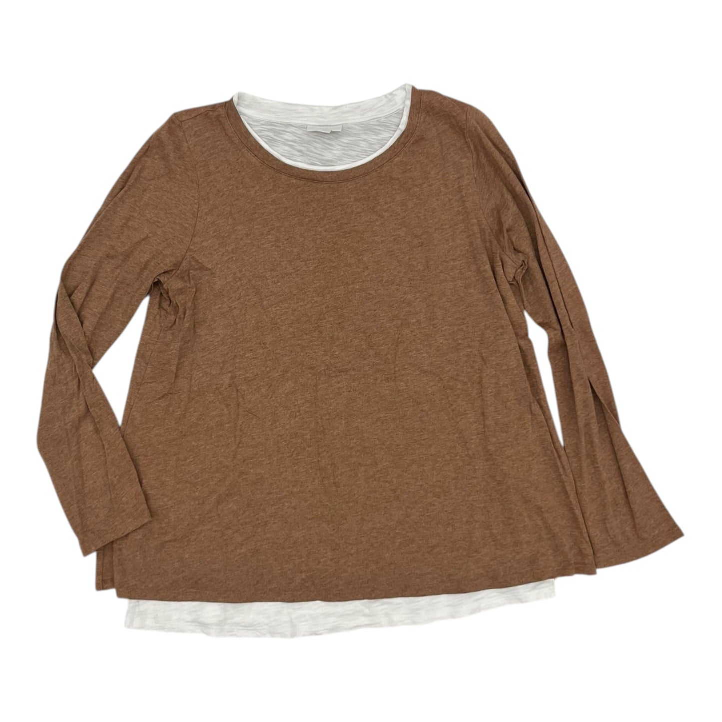 Top Ls By J. Jill In Brown & Cream, Size:Mp