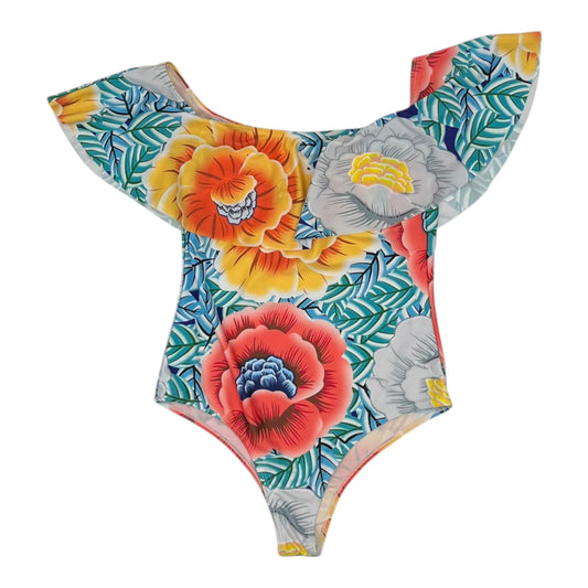 Swimsuit By Clothes Mentor In Floral Print, Size:L